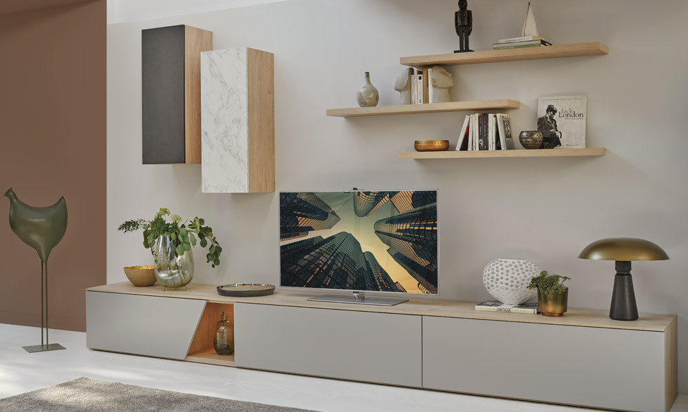 OBLIK - Meuble TV sans surmeuble extensible 