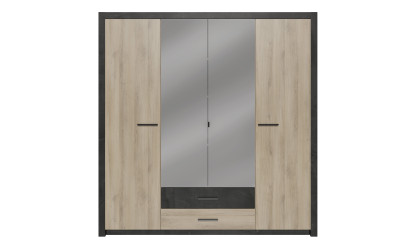 CANYON - Armoire 4 portes Ouvrantes/ 2 Tiroirs 