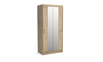 NICO - Armoire 2 portes coulissantes avec miroirs L100 