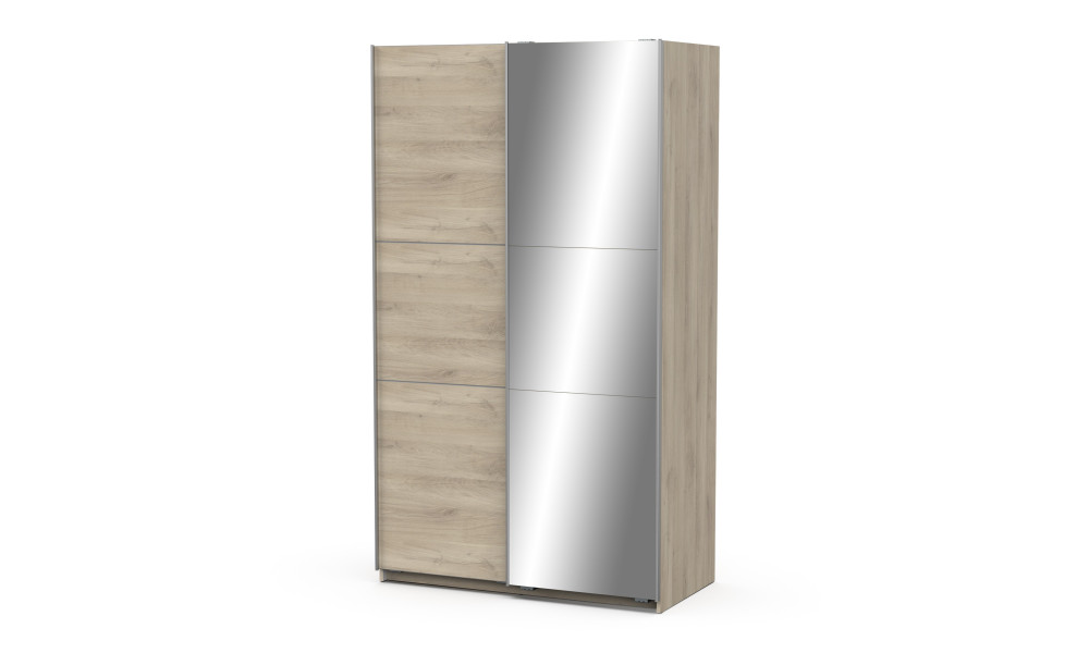 BOSTER - Armoire 2 portes coulissantes avec 1 miroir 