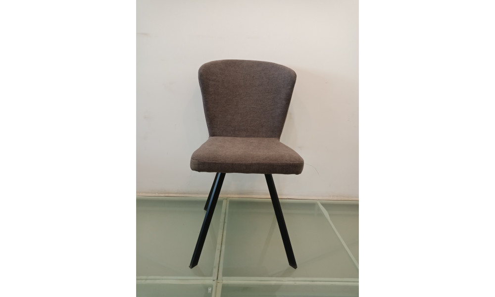 BOGRA - Lot de 4 Chaises de séjour marron 