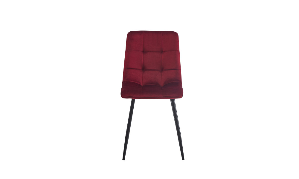 WASHINGTON -  Lot de 4 chaises Bordeaux lie de vin 