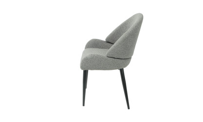 PEKIN - Lot de 2 chaises de séjour Gris 