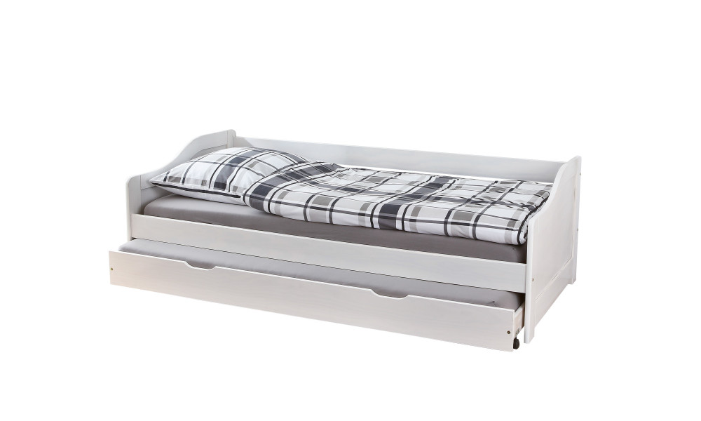 LEONIE - Lit banquette avec sommier (sans matelas) 