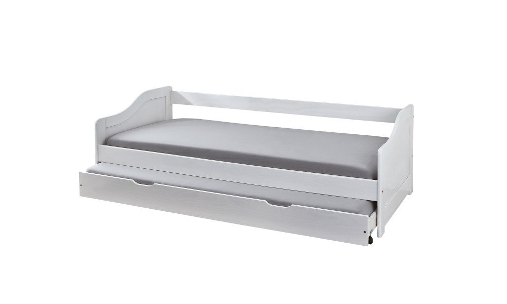 LEONIE - Lit banquette avec sommier (sans matelas) 