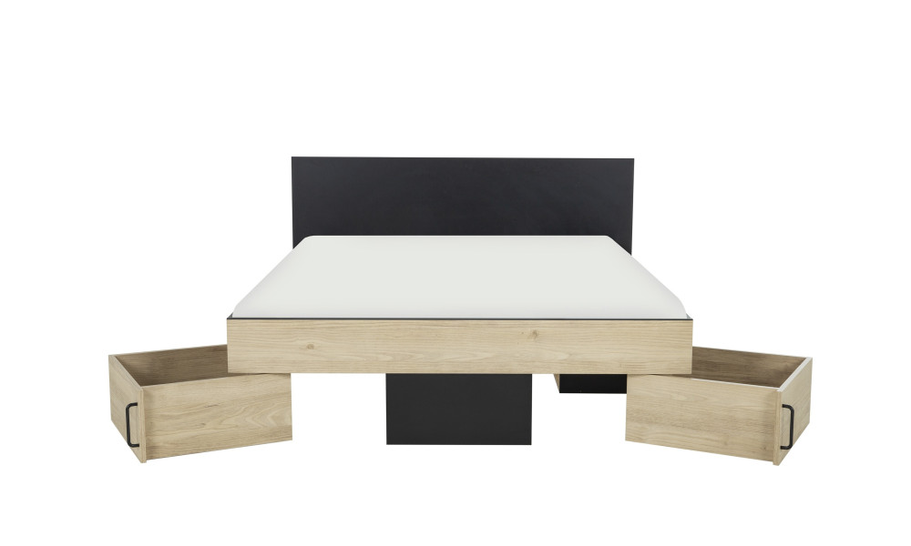 LEVEL - Lit gain de place pour couchage 140x190 (sans sommier ni matelas) 