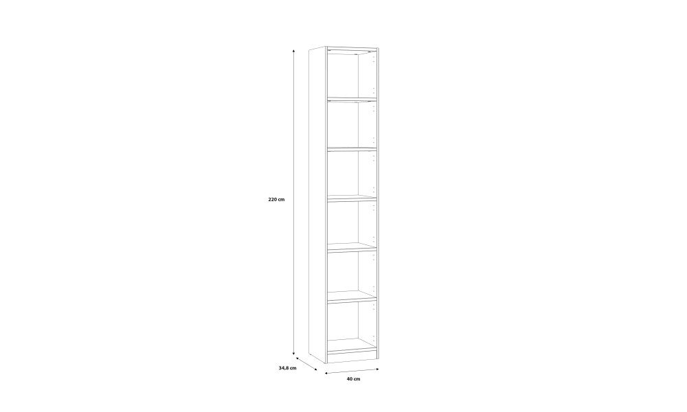 CANDY - Etagère 5 tablettes L40 