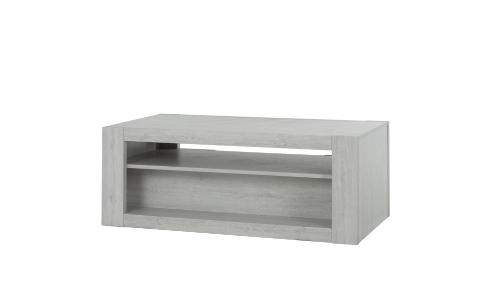 ALIKANTE - Table basse rectangulaire 1 tiroir 1 tablette 2 niches 