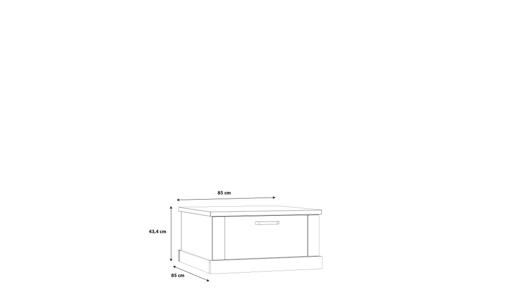 PHOEBUS - Table basse 2 tiroirs 