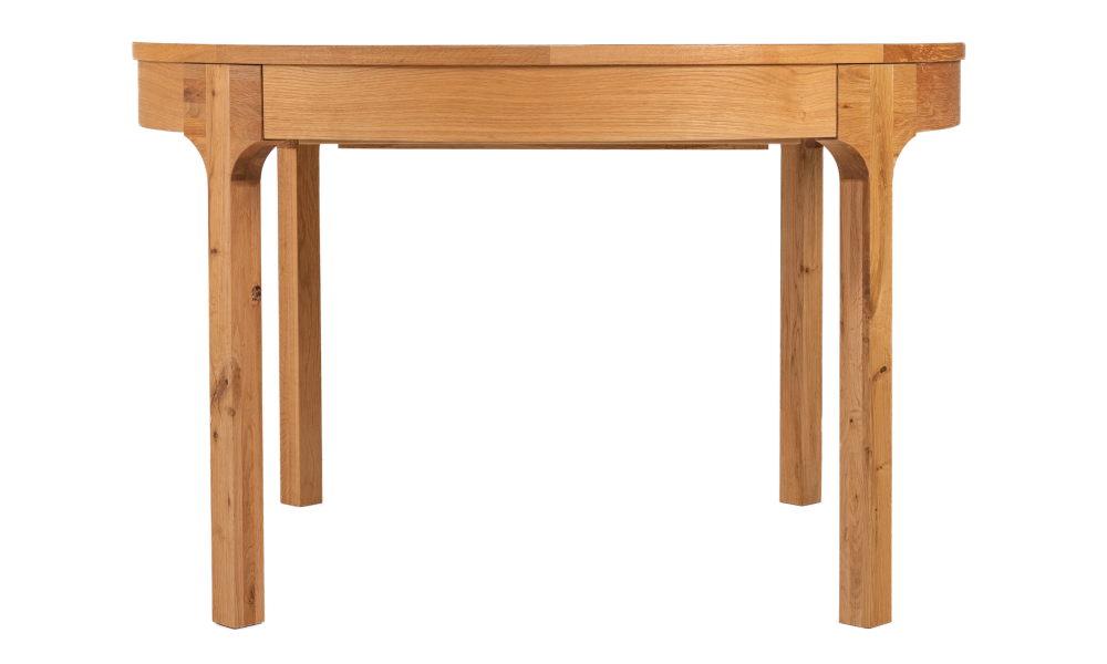 RONDE - Table de séjour ronde avec allonge 120/180 