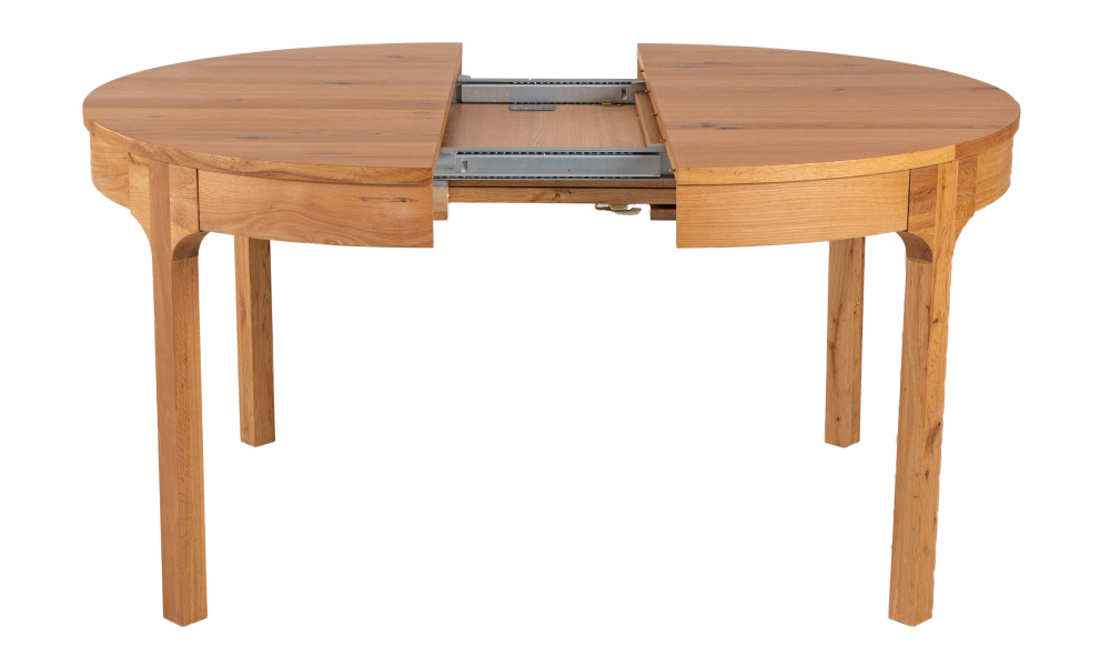 RONDE - Table de séjour ronde avec allonge 120/180 