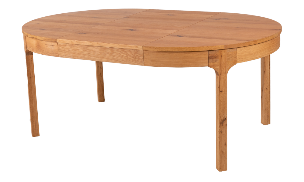 RONDE - Table de séjour ronde avec allonge 120/180 