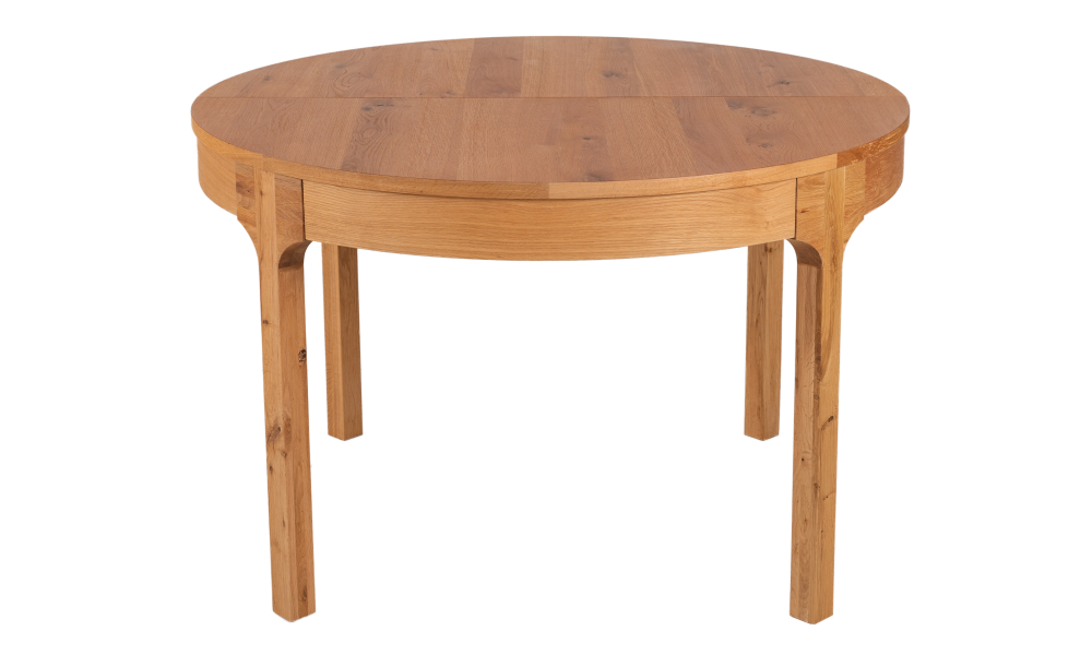 RONDE - Table de séjour ronde avec allonge 120/180 