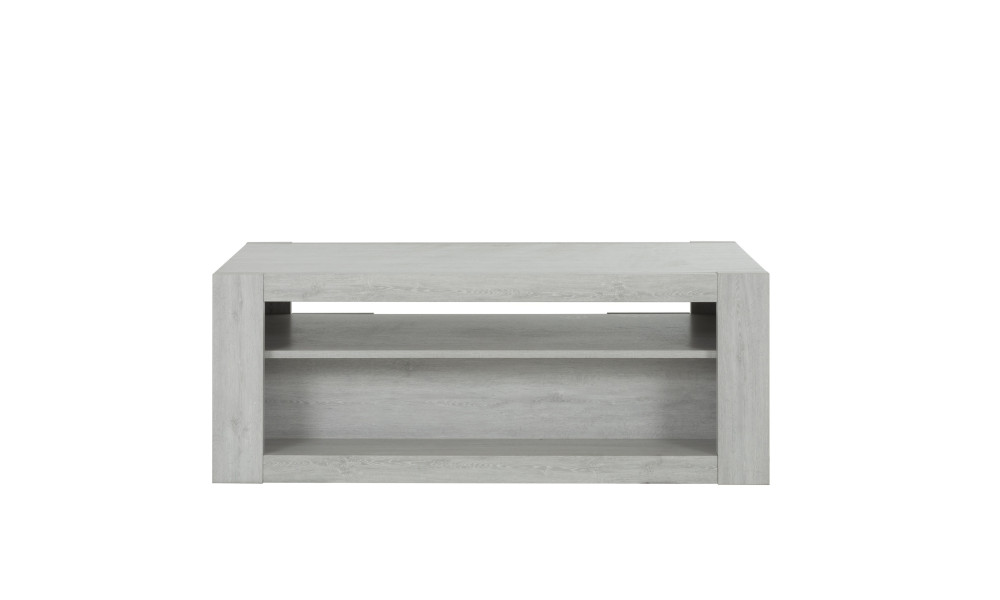 ALIKANTE - Table basse rectangulaire 1 tiroir 1 tablette 2 niches 