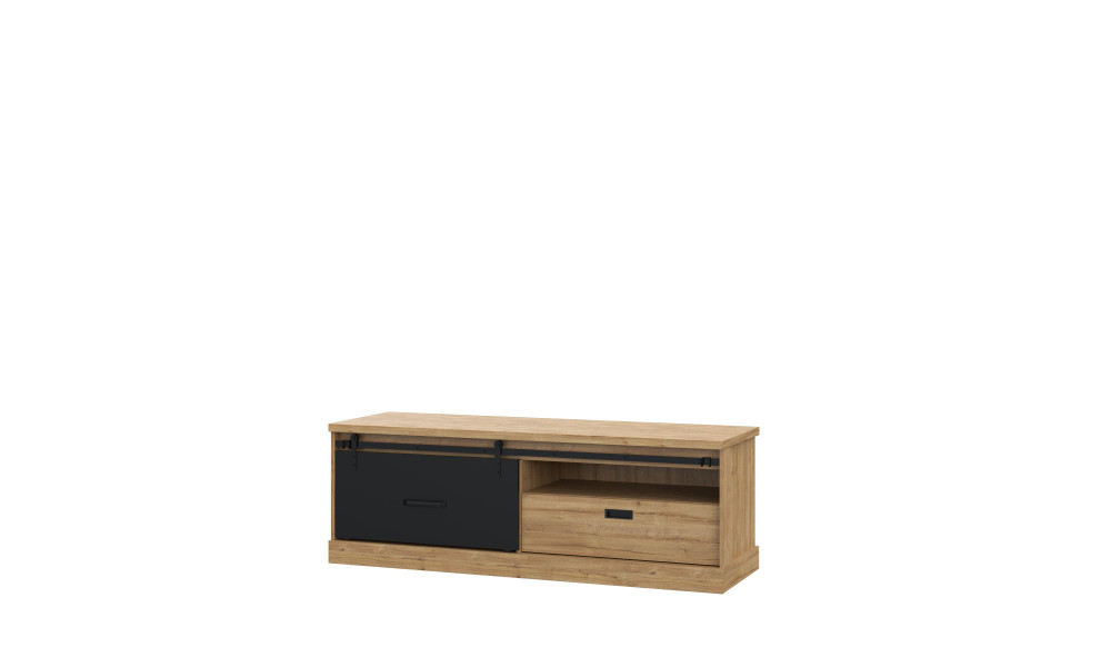 PHOEBUS - Meuble TV-Hifi 1 porte coulissante 1 tiroir 1 niche 