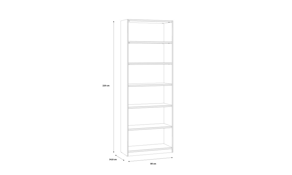 CANDY - Etagère 5 tablettes L80 