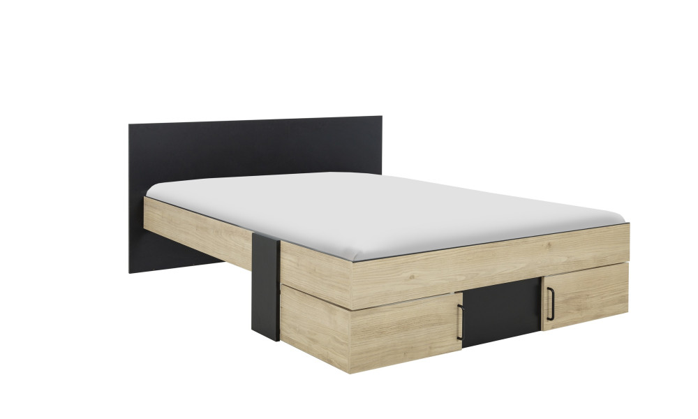 LEVEL - Lit gain de place pour couchage 140x190 (sans sommier ni matelas) 