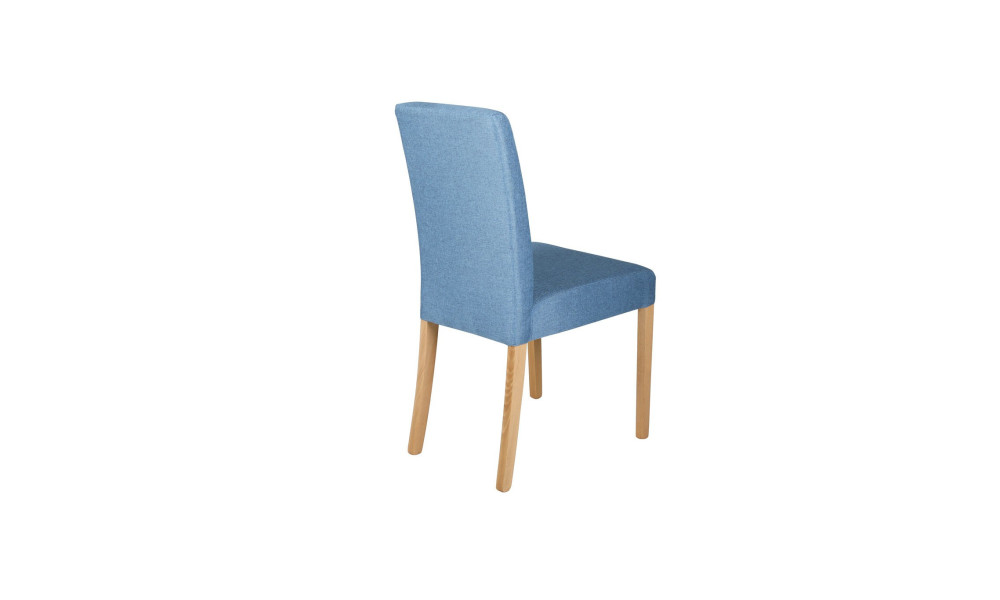 LANA - Chaise de séjour Naturel Bleu lot de 2 