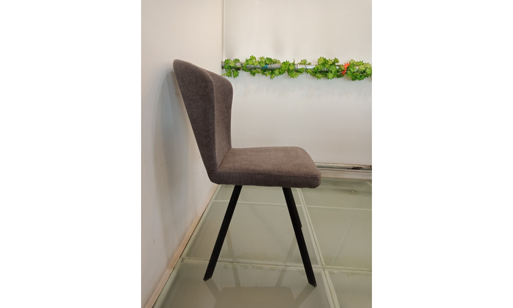 BOGRA - Lot de 4 Chaises de séjour marron 