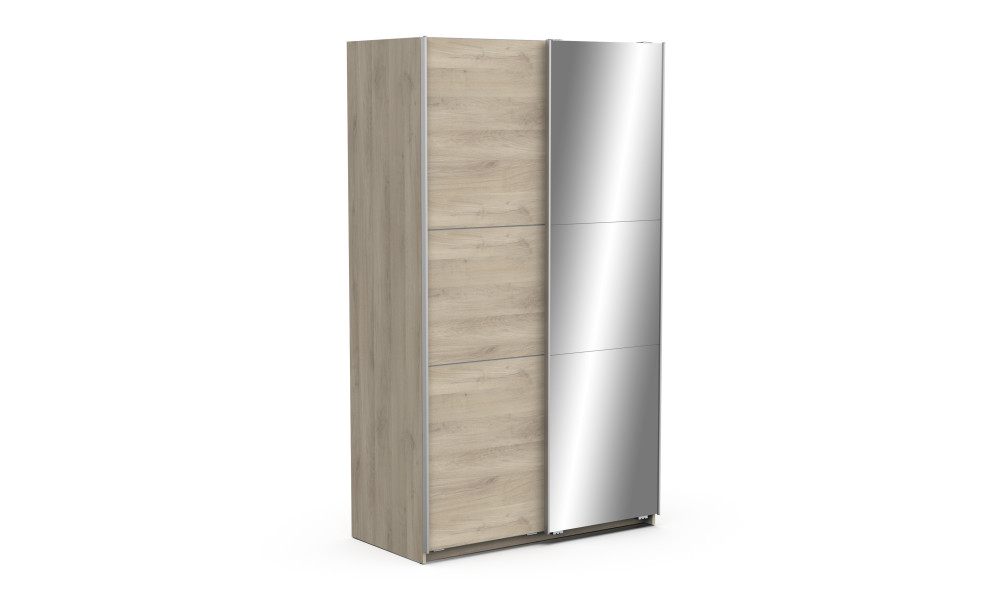 BOSTER - Armoire 2 portes coulissantes avec 1 miroir 