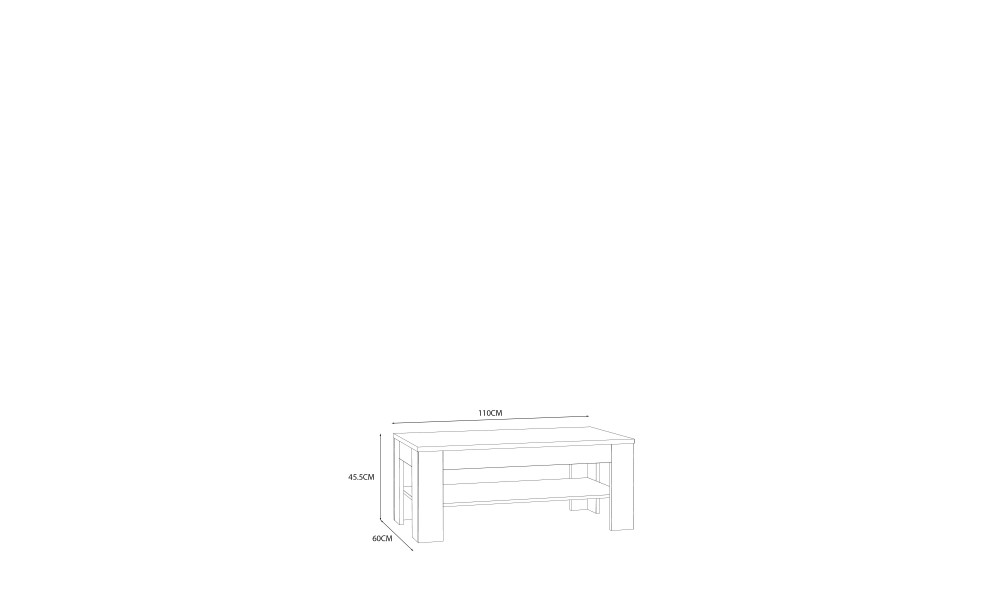 KELLY - Table basse rectangulaire 